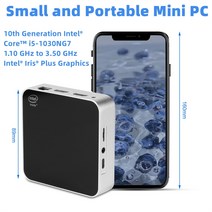 미니PC 컴퓨터 초미니 초소형 산업용 피씨 휴대용 PC 인텔 코어 I5-1030NG7 Windows 11 미니 3.5GHZ DDR4 16GB 256GB SSD 5G Wifi 6E, [03] UK, [01] 16GB 256GB