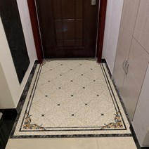 SKANDSALO 럭셔리 대리석 패턴 현관 코일매트 잘라쓰는, 120x160cm개, D