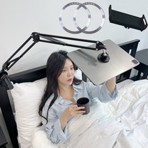헤몬 맥세이프 자바라 핸드폰 태블릿 거치대, 블랙(탁상용), 1개