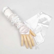 새틴 핑거리스 웨딩 드레스 할로윈 메이크업 무대 공연 여름 선스크린 등산장갑, T03-White