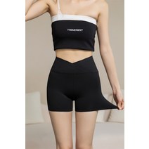 바비 바지 상어 바지 에어로빅 요가 흔적 없는 교차 반바지 빛 방지