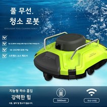 수중청소기 무선 자동 수영장 로봇 청소기, 초록 물거북(리튬 배터리)