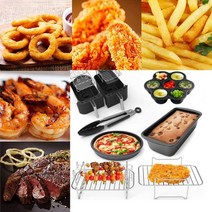 에어프라이기 미니 스팀 에어프라이 6개/대 공기 요리 세트 내열성 프라이 부품 팬 핀셋 피자 계란 금형 홈1248448 L3, 에어프라이기 미니 스팀 에어프, 03 blue 1pc