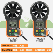 풍량계 풍향풍속계 디지털 풍속계PM6252A/B 풍속계 풍량 측정기 휴대용, 02 Option 1