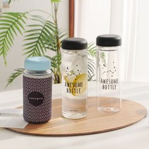 어썸 보틀+파우치 세트 (마이너스옵션), 4.트라이탄 500ml (뚜껑 블루)_보틀 디자인 랜덤