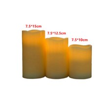 ANYOU LED 촛불 창의적인 리모컨 캔들, 일반 배터리 3종세트 7.5*10/12.5/15cm