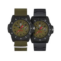 Luminox 루미녹스 남성용 시계 네이비 씰 돋보기 XS.3617.세트: 45mm 그린 블랙 다이얼 웨빙 스트랩 방수: 200미터