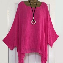 꽃무늬 꽃자수 블라우스 셔츠 플러스 사이즈 여성 상의 솔리드 배트윙 슬리브 루즈 비대칭 넥 우아한 여름