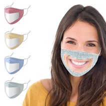 입보이는 입모양 마스크 [립리딩 마스크] 패션마스크 투명마스크, 03.엘로우