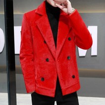 고급 남성 더블 브레스트 플러스 벨벳 두껍고 심플하고 우아한 고급 패션 파티 비즈니스 캐주얼 트렌치 코트