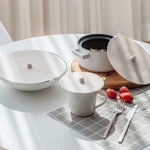 실리콘 그릇덮개 주방 전자렌지용기 뚜껑 냄비 후라이팬 다용도 덮개 푸드커버 5size, 아이보리