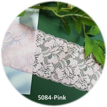 dklace 스판레이스모음 / 레이스 5084 폭 8cm 자가드, Pink