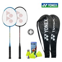 요넥스 레저용 학교체육용 배드민턴라켓, 강산연 도라에몽 셔틀콕 1통(3pcs)