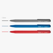 모나미 트리피스 볼펜 낱개 / 0.5mm / 0.7mm / 1.0mm / 유성볼펜 / 삼각볼펜 / 인체공학적 디자인 / 실키 잉크심을 적용 / 부드럽고 선명한 필기감, 1.0mm 블랙
