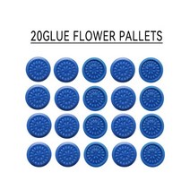 20/50/100pcs 일회용 플라스틱 꽃 홀더 스티커 접착제 팔레트 접목 도구 속눈썹 메이크업, 한개옵션1, 07 Blue-20