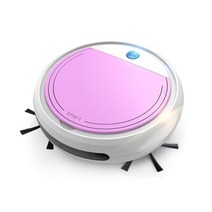 로보청소기 완전 자동 4 in 1 스마트 로봇 3200pa USB 충전 가성비로봇청소기, 화이트 핑크