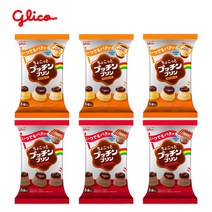 일본 GLICO 글리코 조금 프티 쁘띠 미니사이즈 푸딩 밀크 쇼콜라 커스터드 120g 6개 세트, 밀크쇼콜라 3개, 커스터드 3개