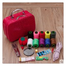 티피 바느질 세트 휴대용 저장 가정용 재봉 상자, 1개, D