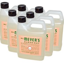 미세스메이어스 핸드워시리필 손세정제리필 젤 핸드솝 액체비누 리필 33oz 제라늄 975ml MRS. MEYERS Gel Hand Soap Refill Geranium, 6개