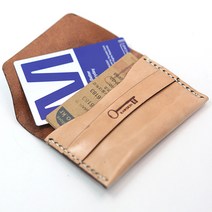 로스킨 가죽공예 명함 카드 지갑 반제품 DIY 패키지 원데이클래스 (이태리 베지터블 소가죽), 1개, 민자 네이비
