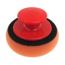 듀얼광택기 자동차 폴리셔 Car Wax Applicator Pads Kit Soft Sponge Foam Waxing with Grip Handle for P, 01 1 Handle 1 Sponge