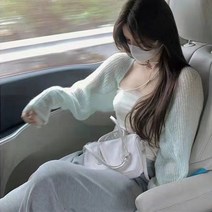 봄가디건 롱가디건 트위드 볼레로 크롭 니트 카디건 여성 긴 소매 boho 비치 여름 탑