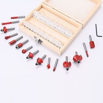 루터날 루터비트 세트 루터 트리머 삼각 목공 드릴, 플라스틱 상자세트