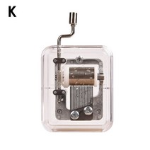크리스마스 뮤직박스 오르골 미니 뮤직 박스 핸드 크랭킹 음악 운동 투명 diy 뮤직, k