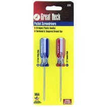 그레이트넥 포켓 스크류드라이버 #0 포인트 필립스 앤 스탠더드 블레이드 G20C 0.3cm, 1개