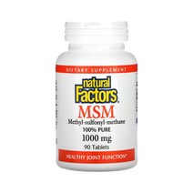 네추럴팩터스 MSM 1 000mg 0.13kg 90정 메틸설포닐 메탄실리카
