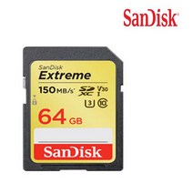 니콘 D3500 호환 카메라 MLC 메모리카드 64GB, 선택하세요, san extrem SD카드 64GB