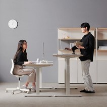 파우트 텍덱 모션데스크 1200 1400 1600 케이블홀더형, 블랙:3단블랙1600