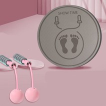 실내 점프 로프 매트 충격 흡수 방음 가정 두꺼운 피트니스 특수 미끄럼 방지 스포츠 음소거 전문 요가 매트, 심해 블루【직경60cm】 무선 점프 로프