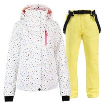 보드 스키 용품 여성용 방수 스키복 스노우보드 겨울 야외 스포츠 재킷 빕 팬츠 세트, [03] L, 03 Jacket Pants YL_03 L