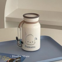 포차코텀블러 보온물병 텀블러 헬로키티 보틀 대용량 스트랩 물통 마이멜 어린이 어깨끈 보냉, 베이지300ml