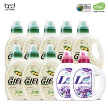 [세제혁명] NEW지엘플러스 1300ml 8통+섬유유연제1L 2통, 단품