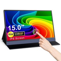 게이밍 모니터 울트라와이드모니터 fhd 15 인치 1080p 휴대용 게임 모니터 터치 스크린 hdr ips usb hdmi type c 3.1 for 와이드 모니터 게임용모니터, 1080p 터치, 오 플러그