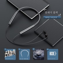 DFMEI 귀 압력 무선 블루투스 수면 매달려 목 유형 기장 사과 유니버설없이 수면 이어폰 옆잠, 블랙 [배터리 수명 96시간으로 귀에 부담 없이 옆으로
