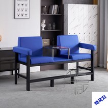 당구장의자 당구장전용 소파 관구의자, 블루블루【나파피|1번 2인승】