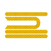 킥보드부품 킥보드컨드롤러 4pcs 전기 스쿠터 반사 스티커 앞 뒷바퀴 보호 쉘 경고, 주황색