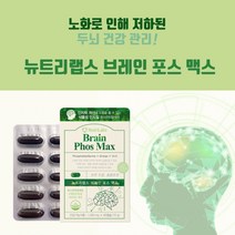 중년 노년 어른 어르신 부모님 뇌 두뇌 브레인 노화 관리 인지력 기억력 집중력 기억 생각 안날때 기능 개선 에 좋은 영양제, 1BOX(1개월분)