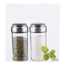 글라스 (투명)미니 양념통 2조(90ml) 조미료통 후추통 주방양념통 양념통 양념병 양념통세트 밀폐용기wnqkddydvna2873, 1개