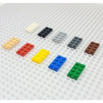 요고요 레고 호환 부품 커스텀 벌크 브릭 블럭 타일 플레이트 100G 소포장 패키지, [플레이트 2 x 4] 연회색 100G