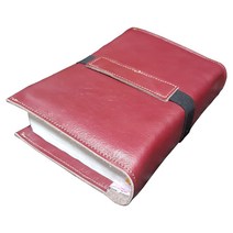 moriskora 북커버 BOOK 북파우치 책만들기 제본 성경책 리폼 성경리폼 커버 소가죽 낡은 성경 수선 경책 가죽공예 찬송가 일기장 가죽다이어리 이태리 가죽 교회 성당, 2진밤색