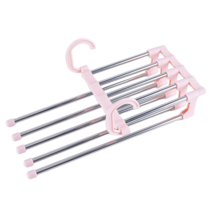 리빙믹스 5단 논슬립 바지걸이 옷걸이 2개입, 핑크, 2개