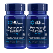라이프 익스텐션 피크노제놀 프렌치 마리타임 파인 바크 추출물 100mg 베지캡슐 60정 x 2개 세트, 60정 x 2