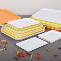 오메가키친 쟁반 모음 원형 사각 논슬립 카페 일식 베이커리 식당 트레이, 연두