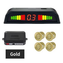 차선이탈경고장치 자동차용품Hippcron-자동차 LED 주차 4 센서 키트 22mm 역방향 레이더 사운드 경고 표시, 03 Gold