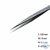 고정밀 트위저 Rubis RU-3C-SA, Teflon Coating