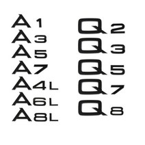아우디 A1 A3 A4L A5 A6 A7 A8L Q2 Q3 Q5 Q7 Q8 용 3D 크롬 도금 광택 블랙 ABS TDI TFSI 후면 로고 스티커 부품 스타일링, 15.Black - A5
